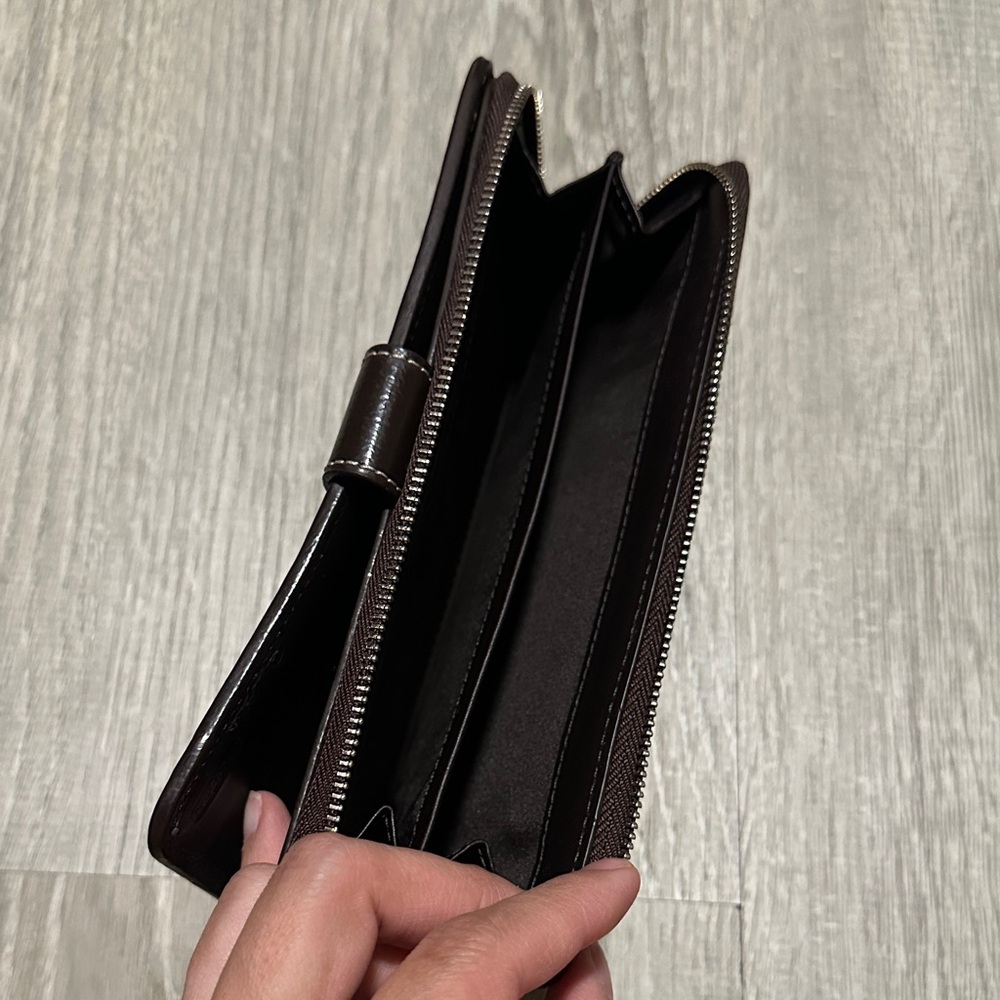 Coach Signature Brown and Tan Wallet - Picture 11 of 12